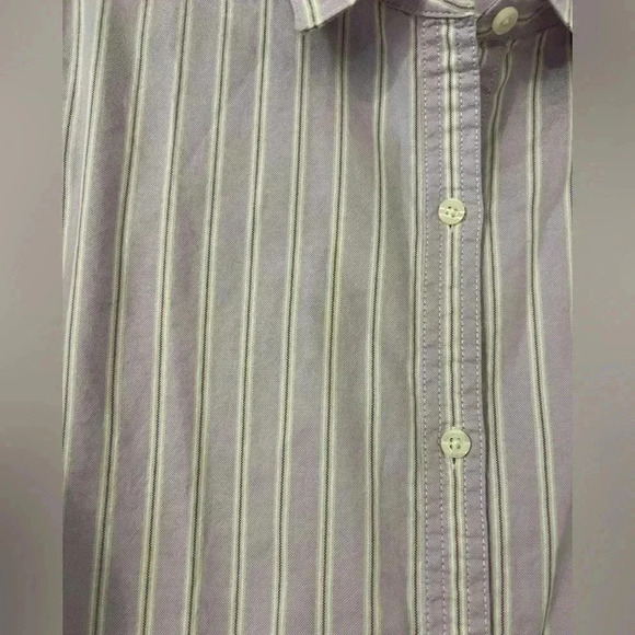 Chaps women’s button downs classic stripe size XL 100% cotton (S118) - Picture 2 of 8